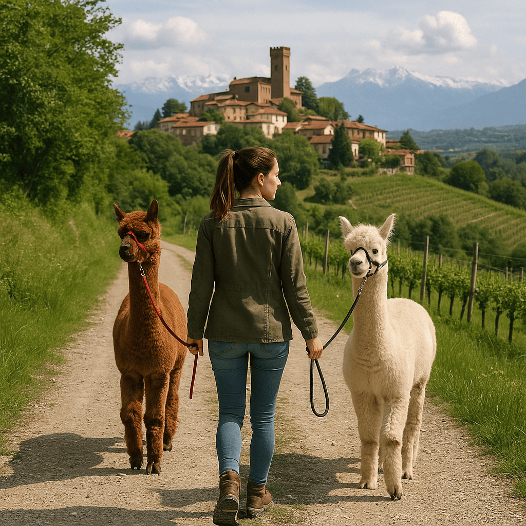 Passeggiata con alpaca: la dolce avventura da provare almeno una volta