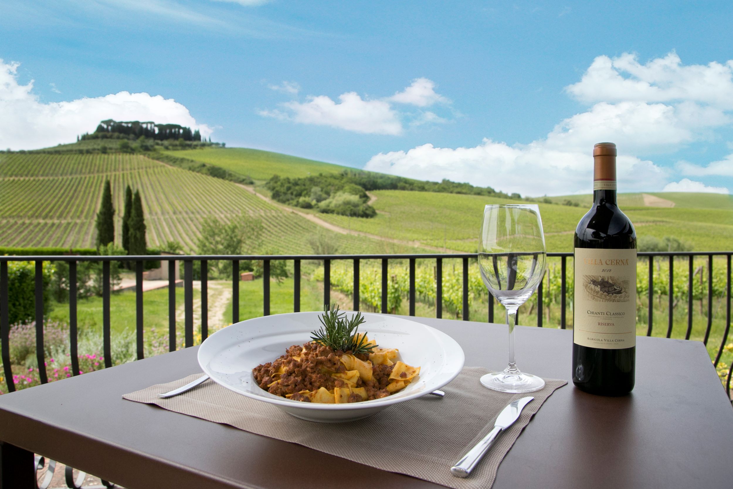 Cena gourmet con vista sui vigneti del Chianti